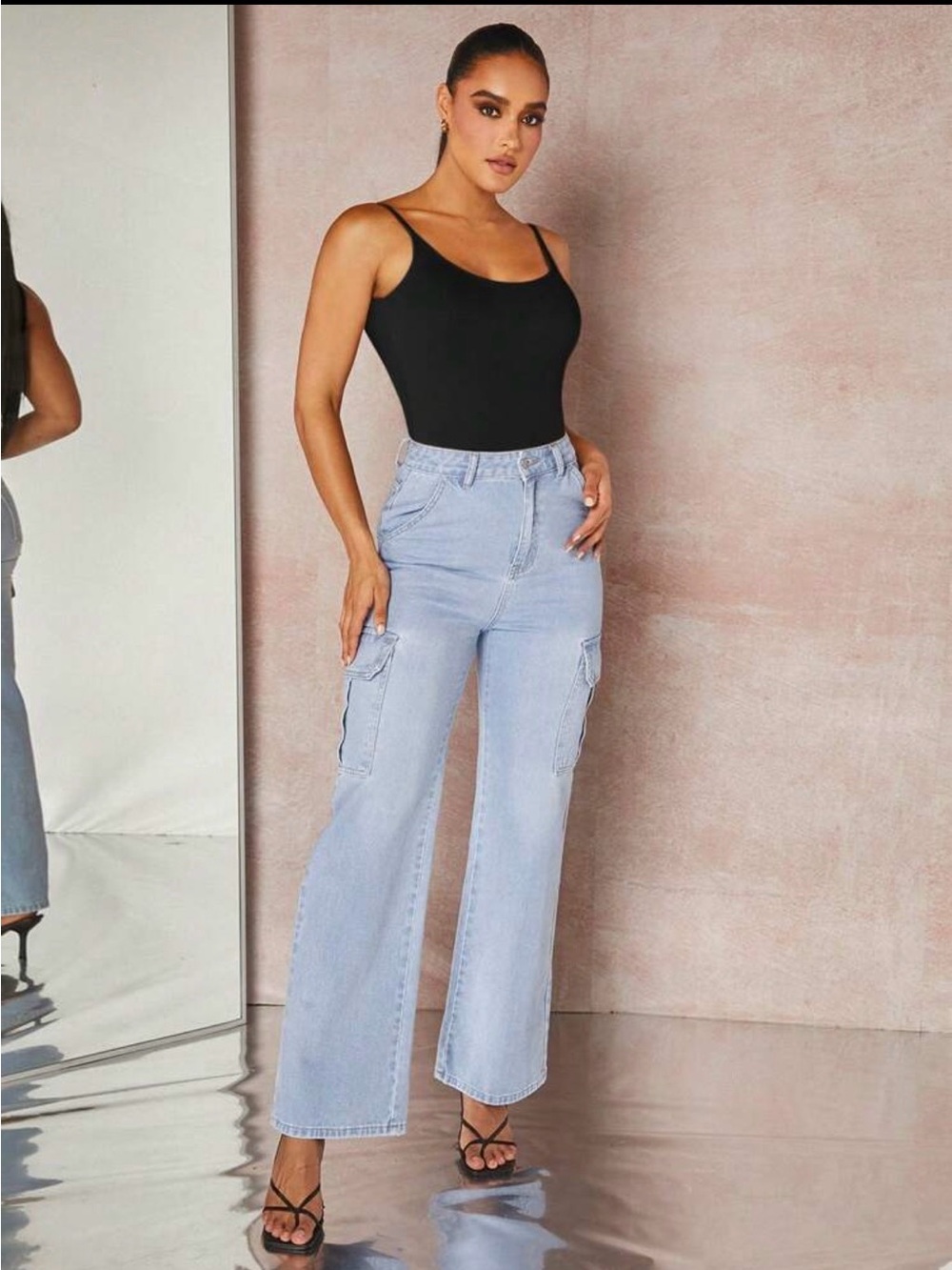 Solid Backless Cami Bodysuit